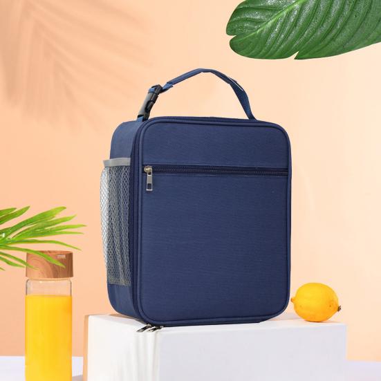 Lunch Box Bag Convenient School Supply Easy To Clean Insulated Bento Box Bag Practical Freshness Preservation Oxford Cloth