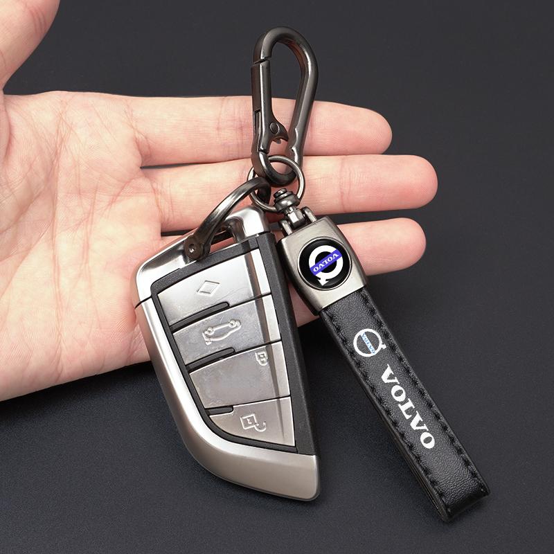 Volvo Zinc Alloy Keychain Car Leather key chain Accessories For Volvo Xc60 Xc90 V40 V60 S60 V50 V90 S80 C40 XC40 V70 XC70 Rdesig