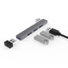 Концентратор USB C 4 в 1, 4-портовый мульти-USB-разветвитель типа C, концентратор типа c, док-станция USB2.0 + 3.0 с функцией OTG, для компьютерных аксессуаров Macbook Pro