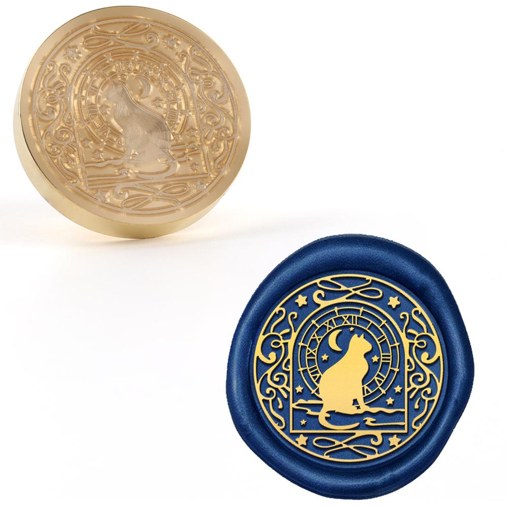 Новая серия «Кошки» Сургучные печати Печати для сургуча 25 мм Съемная латунная головка Для украшения конвертов, блокнотов, поздравительных открыток