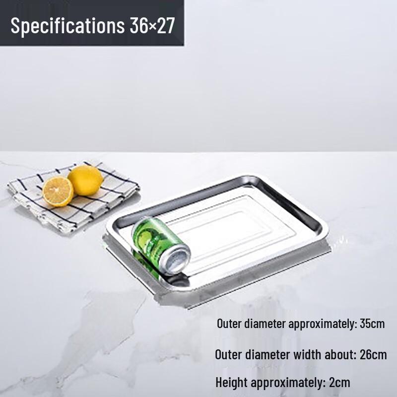 Shengjia Stainless Steel Rectangular Serving Trays (30-Pack)