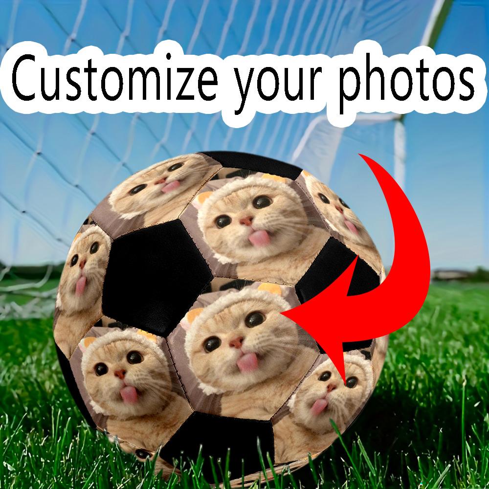 Kitty Costume Customized picture Size 5 Soccer football Machine Sewn Indoor/Outdoor Training and Matches Perfect for Customized Gifts