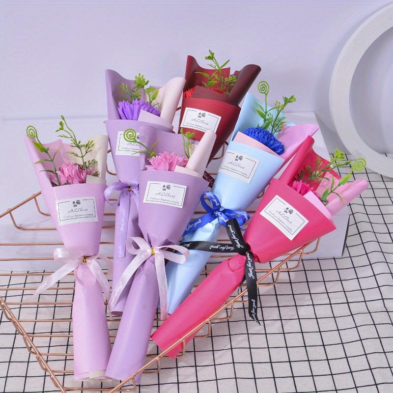 Artificial Soap Flower Rose Bouquet Gift Bags Mother'S Day Birthday Gift Wedding Home Decor Rose Soap Bouquet Gift