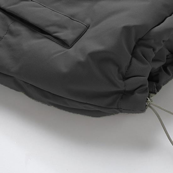 Мужское хлопковое пальто с капюшоном, длинным рукавом и застежкой-молнией, зимняя стеганая куртка, однотонная