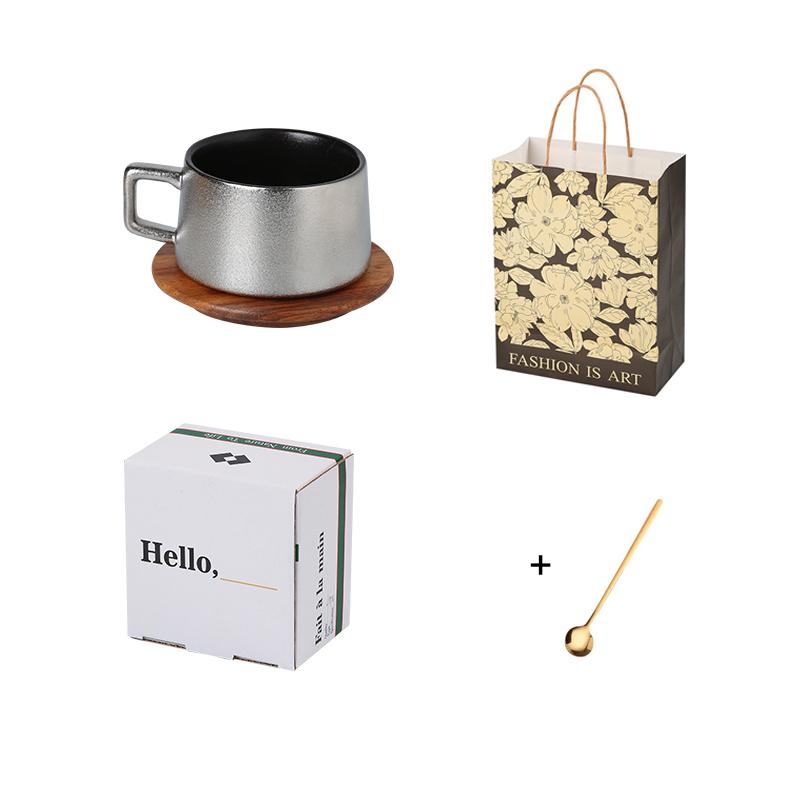 European vintage ceramic coffee cup gift box with high-grade exquisite cup and saucer set household Japanese mugs small cups