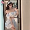 Сексуальное нижнее белье двухмерный японский милый бюстье Лолита горничная плиссированное платье чистого желания