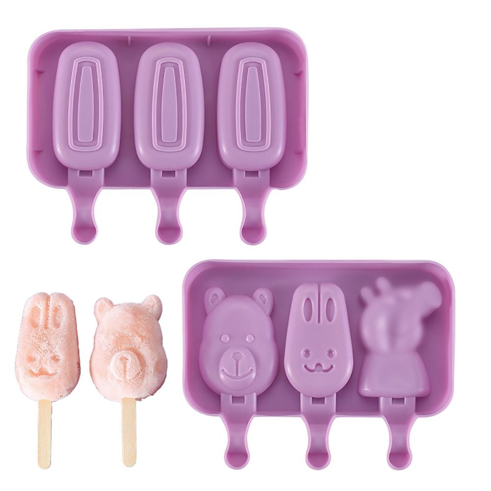 Silicone Ice Cream Mold Popsicle Molds with Lid DIY Homemade Ice Lolly Mold Ice Cream Popsicle Ice Pop Maker Mould