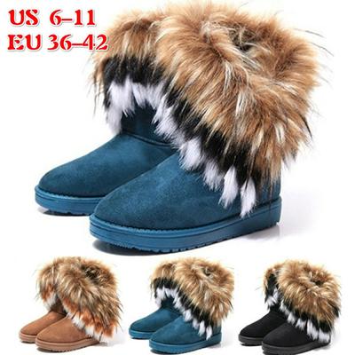 Женские модные зимние ботинки Теплые ботинки