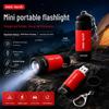Portable Mini LED Keychain Flashlight - USB Rechargeable, Multi-functional Penlight for Household and Outdoor Use