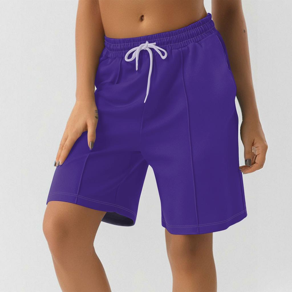 Шорты для женщин, однотонные, для тренировок, бега, мягкие, для йоги, с карманами