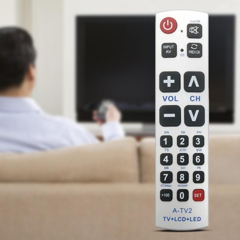 Big Button Universal Remote Compatible for More TV Brands for Elderly Use Replacement Accessory