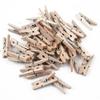 Mini Clothespin - - 48 Pieces - Natural Wood - 2.5 Cm - Ideal for Decoration and Organization