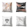 Nordic Ins Marble Polyester Pillowcase Car Decoration Home Printed Waist Cushion Pillowcase