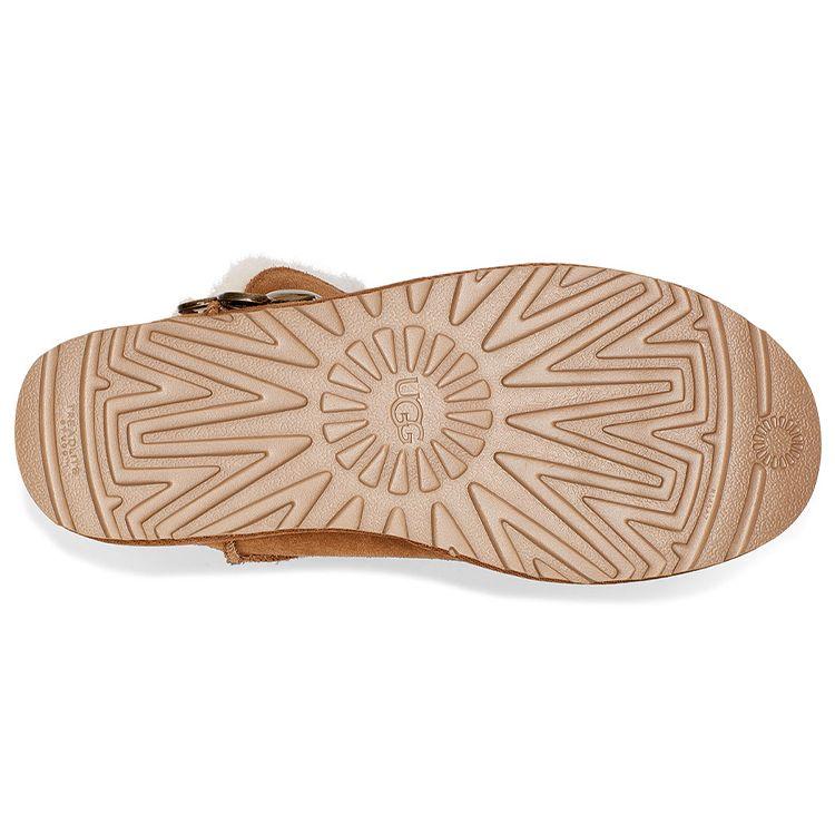 UGG Bailey Button Charm Suede Warm Non-Slip Metal Letter Comfortable Mid-Calf Snow Boots Women Boots Brown 1114970-CHE