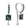 Серебряные серьги с натуральным топазом Лондон Блю 2.305ct, топазом (2195924)