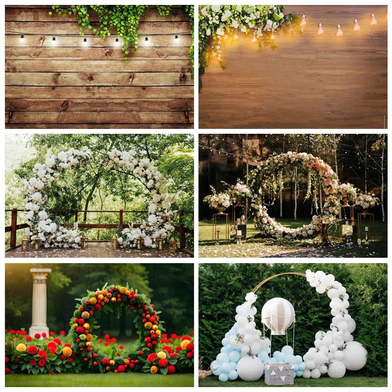 Wedding Party Photography Backdrop Flower Scenes Floral Bridal Shower Engaged Ceremony Party Decor Banner Photo Background Props21