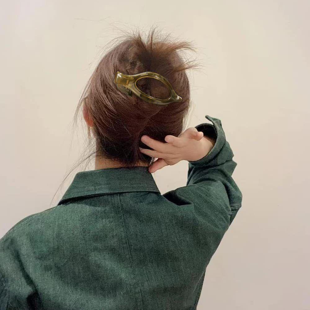 Летняя большая акриловая заколка-заколка для волос, прозрачные плоские заколки-крабы, новые заколки для волос с клювом утки