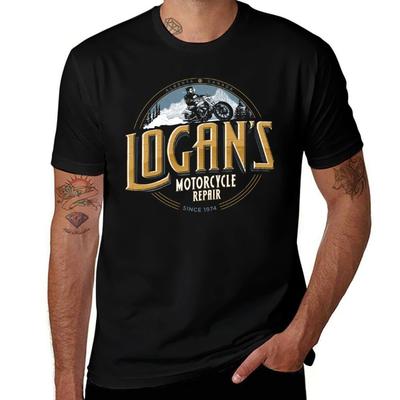 Футболка Logan's Motorcycle Repair футболки для мужчины хлопок мягкий хлопок футболки мужчина 100% Футболка