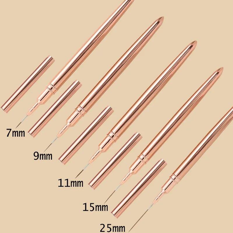 7/9/11/15/25MM Nail Liner Brush Set Handle Nail Art Pen Brush Drawing Lines Stripe Painting Flower Pen Nail Art Manicure Tools
