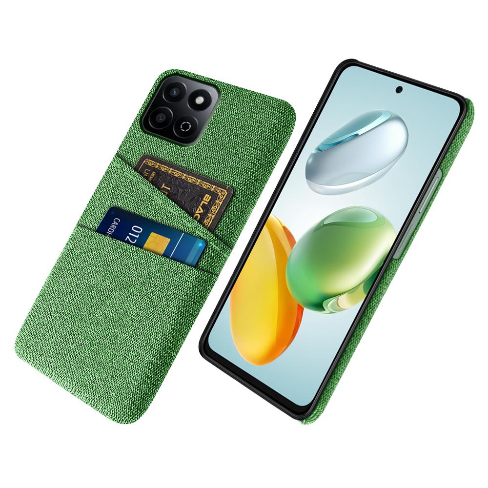 For Honor Play 60 Plus 5G Case Cloth+Hard PC Phone Cover with Dual Card Slots