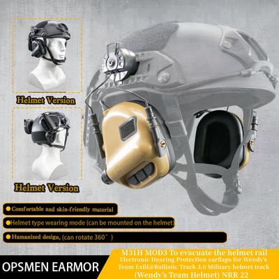 Тактическая гарнитура OPSMEN EARMOR M31H, защита органов слуха, подходящая для шлема Wendy Exfil, военные шумоподавляющие наушники