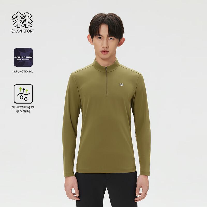Мужская футболка KOLON SPORT S-FUNCTIONAL с полумолнией и длинным рукавом