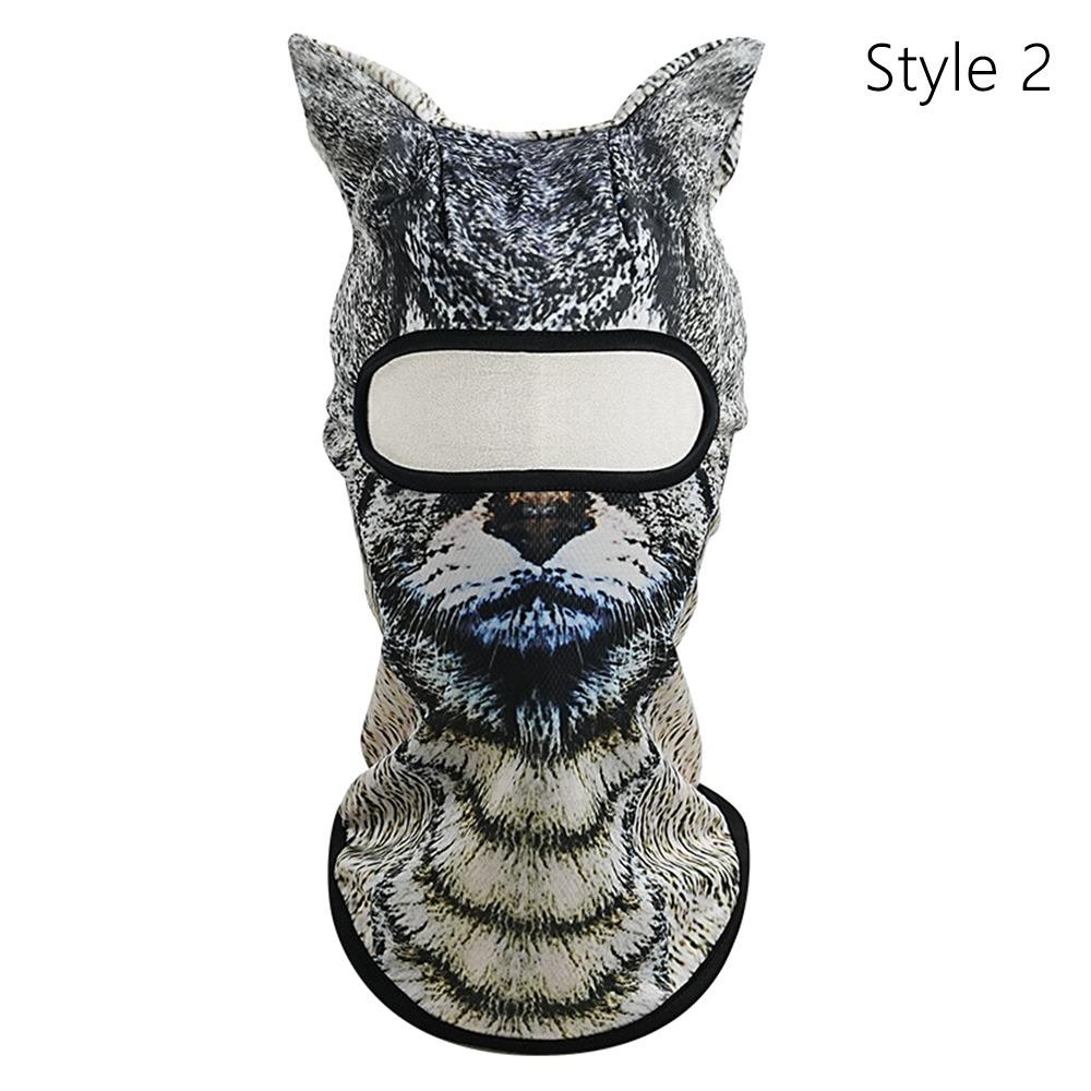 Солнцезащитная полнолицевая маска 3D Animals полнолицевая шейная маска модная кепка-пуловер для езды на велосипеде