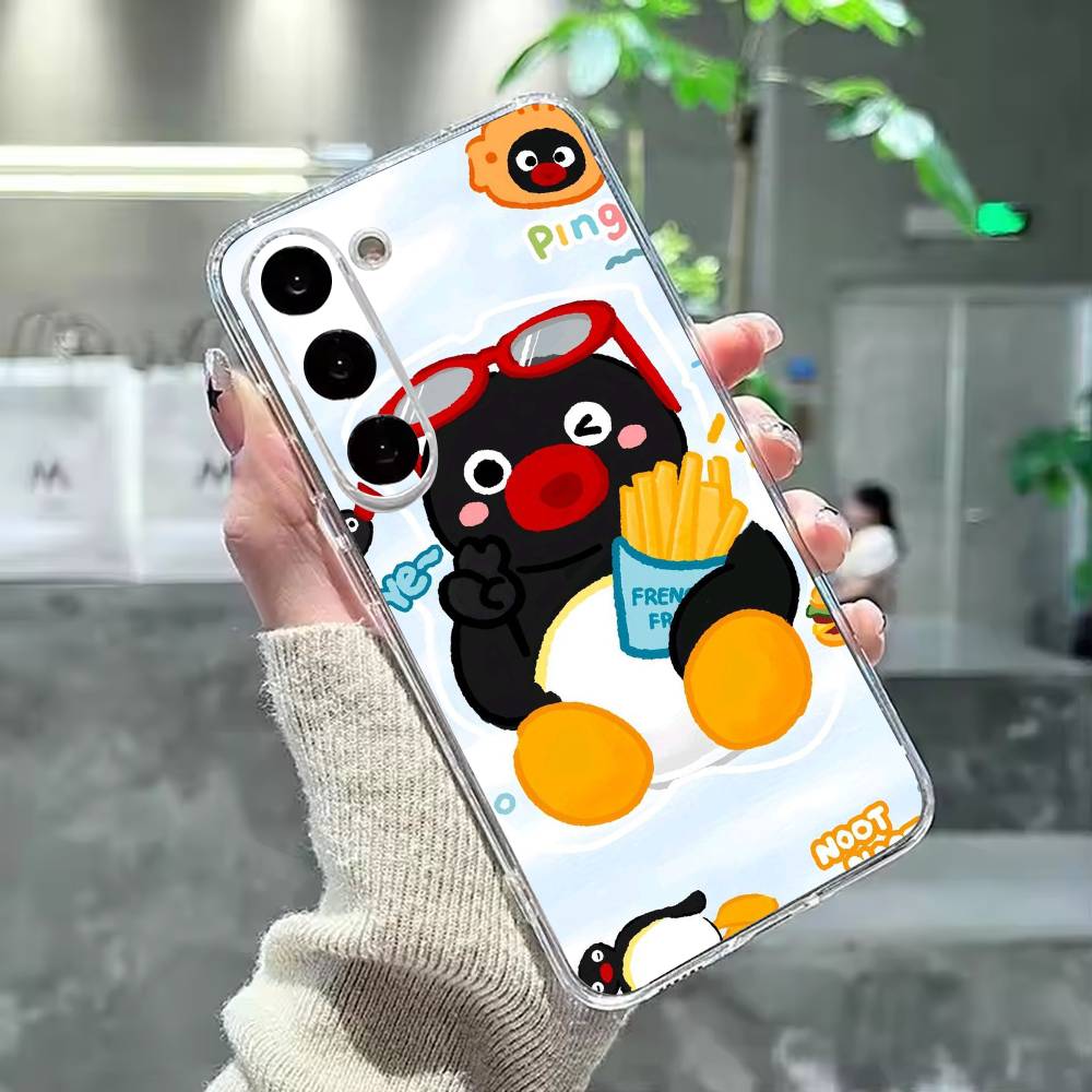 Emoticons P-Pingu Penguin Phone Case For Samsung Galaxy A91,80,73,72 ,71,53,52,32 ,31,22,21s,20,Transparent Case
