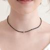 Halden Beads Silver Ball Necklace (N033_black)