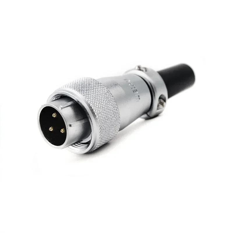 WEIPU WS16 TQ+ZM LED Light M16 Electrical Avaition Connector 2 3 4 5 7 9 10 Pin Adapter Male Plug Female Socket Rear Nut Seat