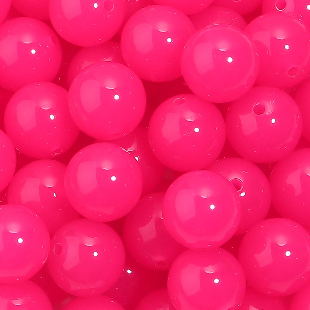 20pcs/lot 16mm Jelly Colored Acrylic Beads Loose Spaced Round Beads For Jewelry Making DIY Charms Bracelet Necklace Accessories