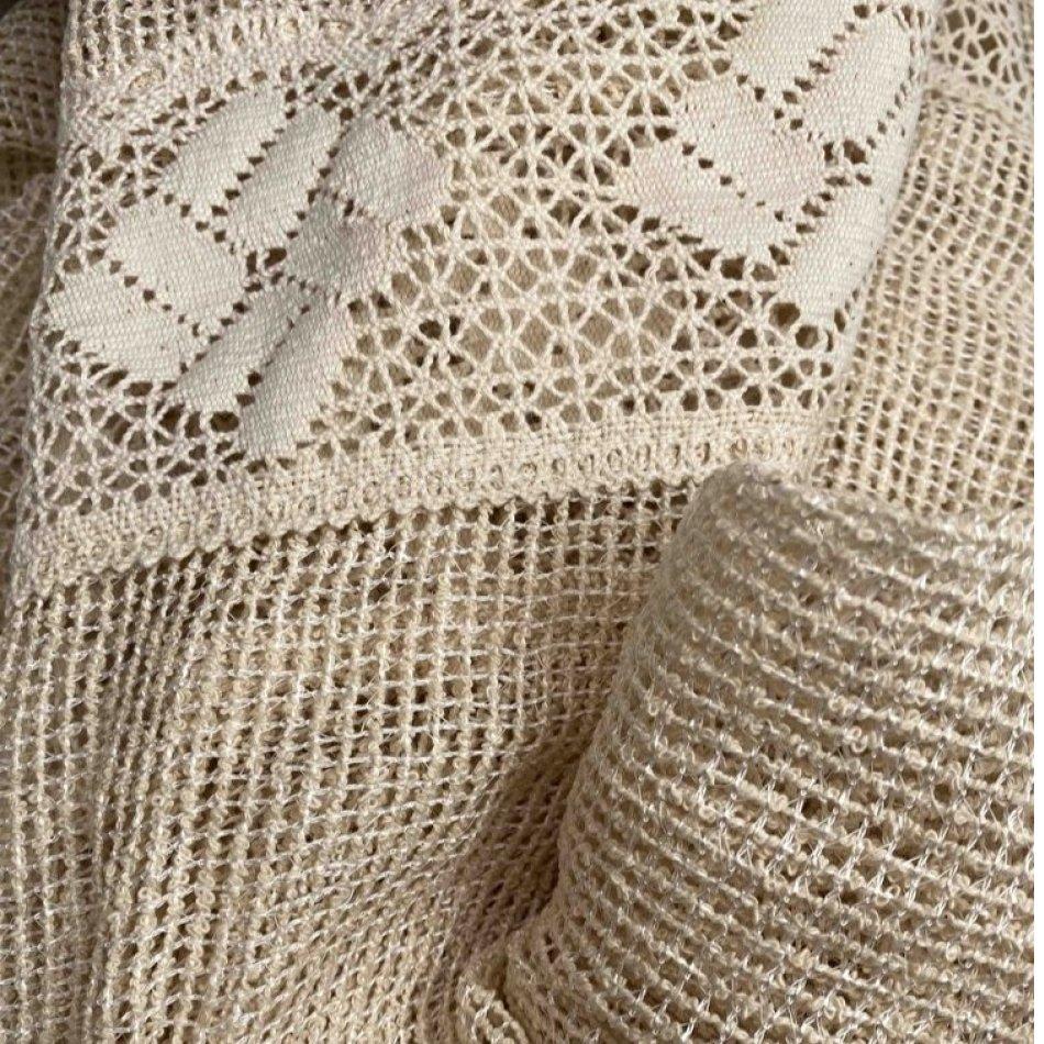 Handmade Lace Authentic Cotton Mesh Tulle Curtain