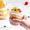 50pcs Pudding Cups Wiht Lids Plastic Boxes Ice-Cream Mousse Dessert Picnic Party Packing Dessert Cups with Lid
