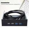 5.25 Inch 19 Pin 9Pin To USB 3.0 USB 2.0 4 Port Metal Optical Drive Bay