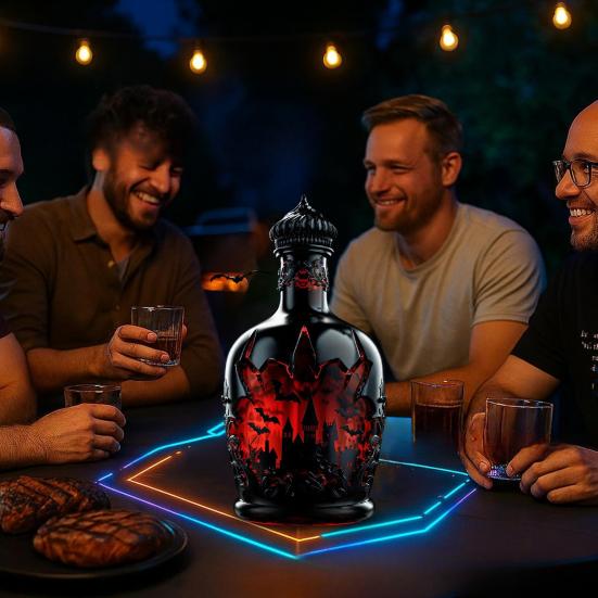 Готический декантер для виски «Вампиры», стеклянная бутылка для ликера с дизайном «Замок летучих мышей», декор для бара на Хэллоуин, для бурбона