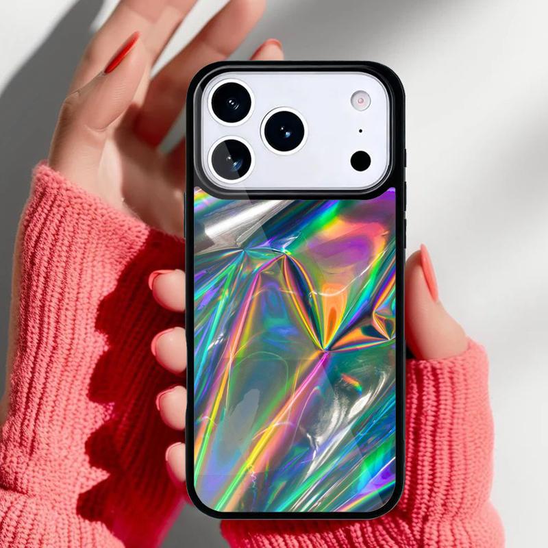 Голографический Dope Trippy Принт Чехол для Телефона для iPhone 17 16 15 14 13 Pro Max Задняя Крышка для 12 11 Pro Coque