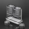 Youshu Glass Double Chopstick Holder - Screw Wall-mounted Kitchen Organizer