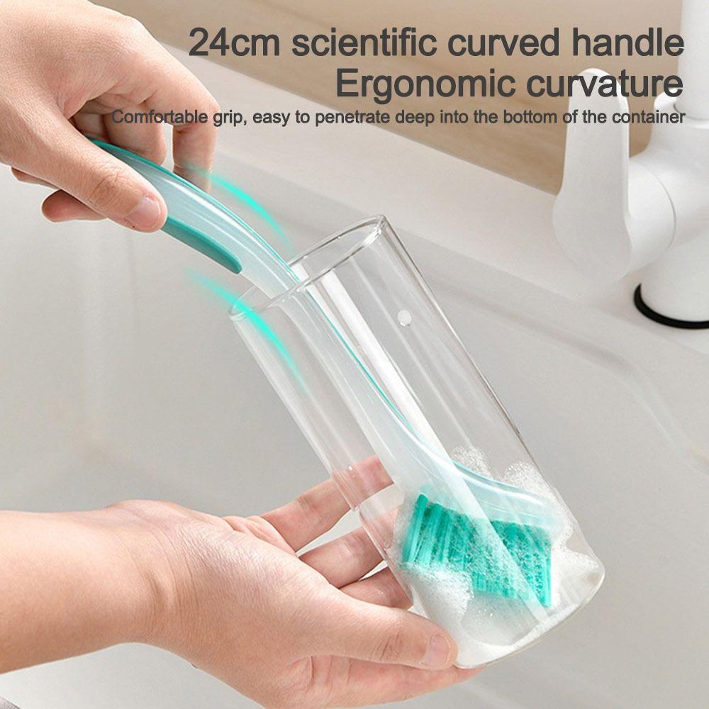 Suction Cup Dishwashing Brush Vertical Sink Cleaning Scrub Portable Pot Cleaning Brush  Kitchen