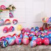 China  Birthday 10 Inch Round Latex Multicolor Marbled Agate Ballons Set Rainbow Color Marble Balloon