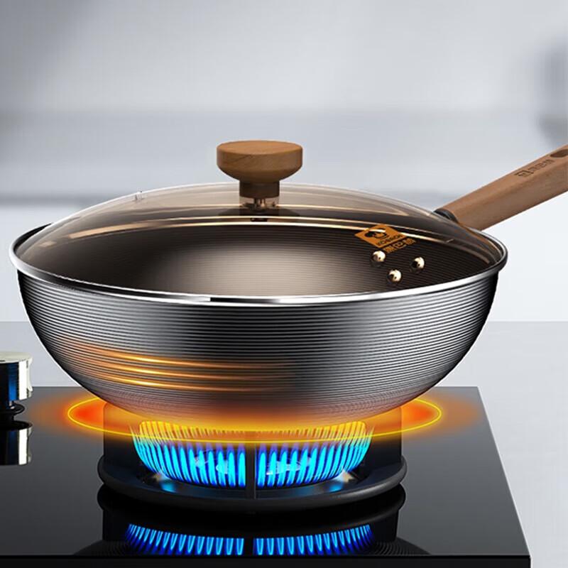 Kangbach 32cm Carbon Steel Wok Set