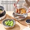 Stainless Steel Filter Basket Reusable Round Mesh Tray Frying Grilling Kitchen Strainer Fruit Vegetable Water Filter Basket
