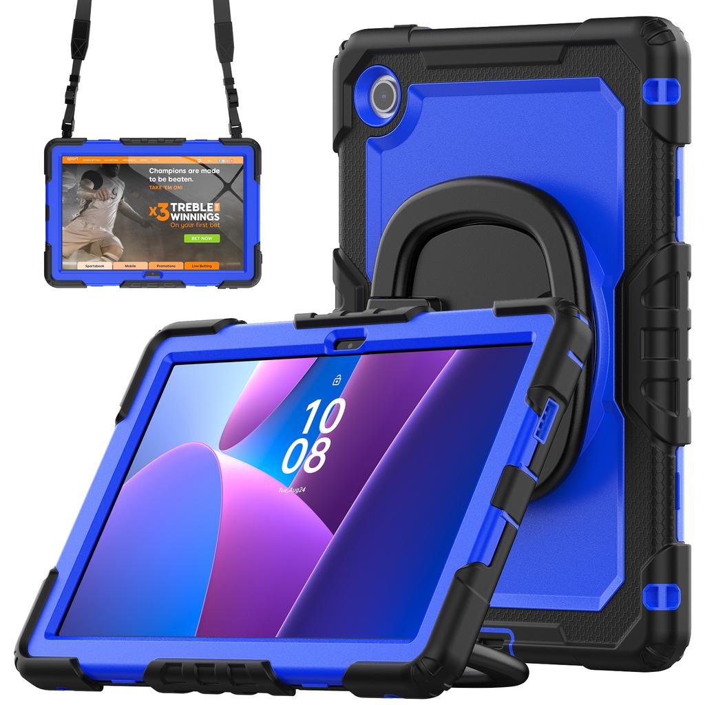 Для Lenovo Tab 10.1 (2025) TB-311XU/Tab TB311FU Чехол-подставка PC + Силикон Чехол для планшета с плечевым ремнем