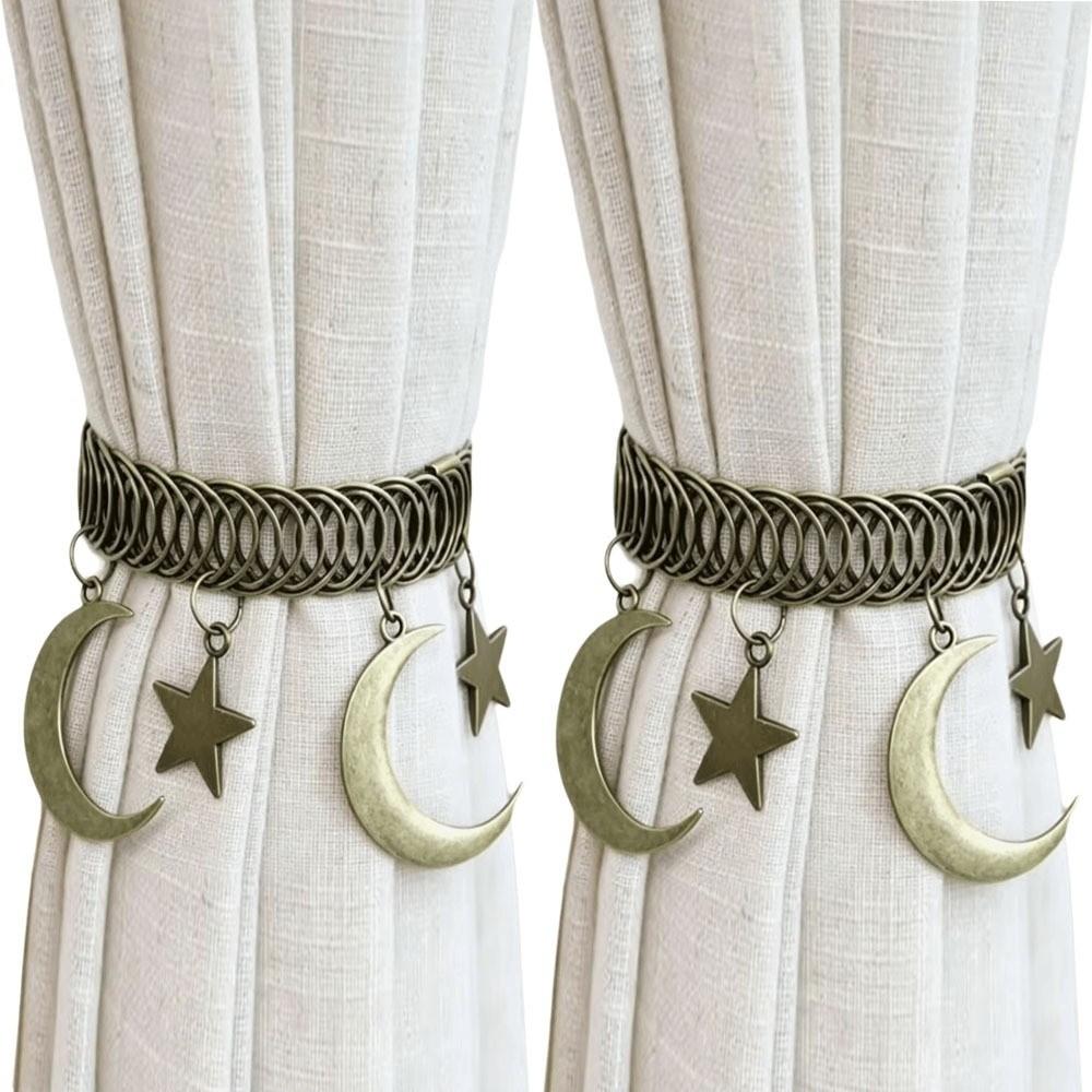 2Pcs Vintage Curtain Tie Backs Adjustable Curtain Clips Window Curtain Tie Belts Room Ornaments
