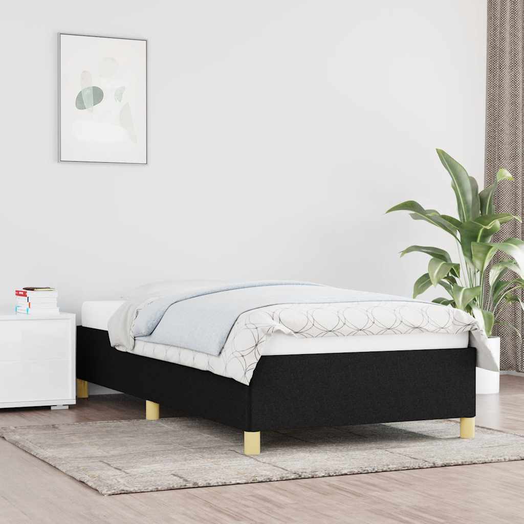 Bed Frame without Mattress Black 100x200 cm Fabric
