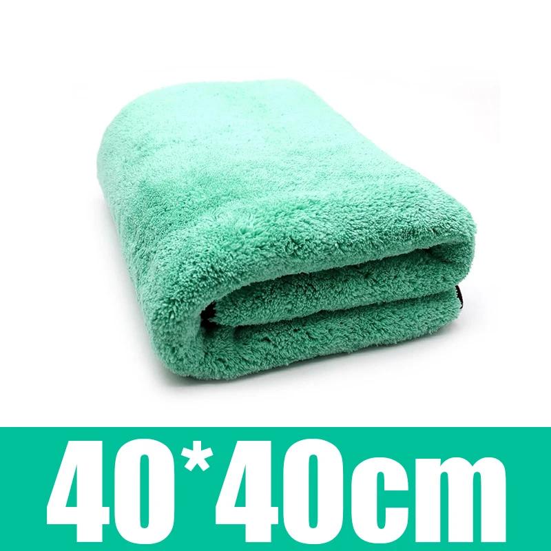 1400GSM Коралловый флис Делюкс Микрофибровое полотенце для мойки автомобиля Плюшевая чистящая сушильная ткань Ткань для ухода за автомобилем Детейлинг Полировка