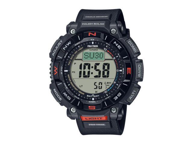 Casio PRO TREK PRG-340-1JF Black Tough Solar Compass Outdoor Digital Men Watch