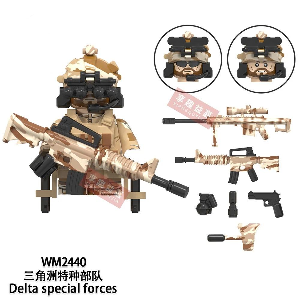 X0300 MOC Военные Строительные Блоки Кирпичики Аниме Мини Фигурки Солдат Сборка Своими Руками Игрушки Подарки на День Рождения для Детей WM2207 WM6147