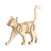 Kikkerland 3D Puzzle Cat 11 X 15 Cm Natural Wood