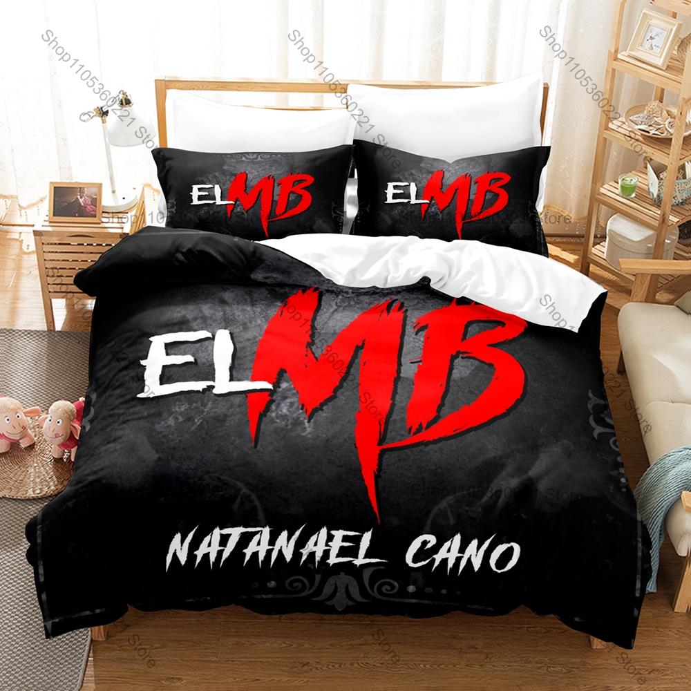 Natanael Cano Duvet Cover + 2 Pillowcases, Mexican Corridos Tumbados Singer Print Bedding Set Soft Fabric Bedroom Decor Gift