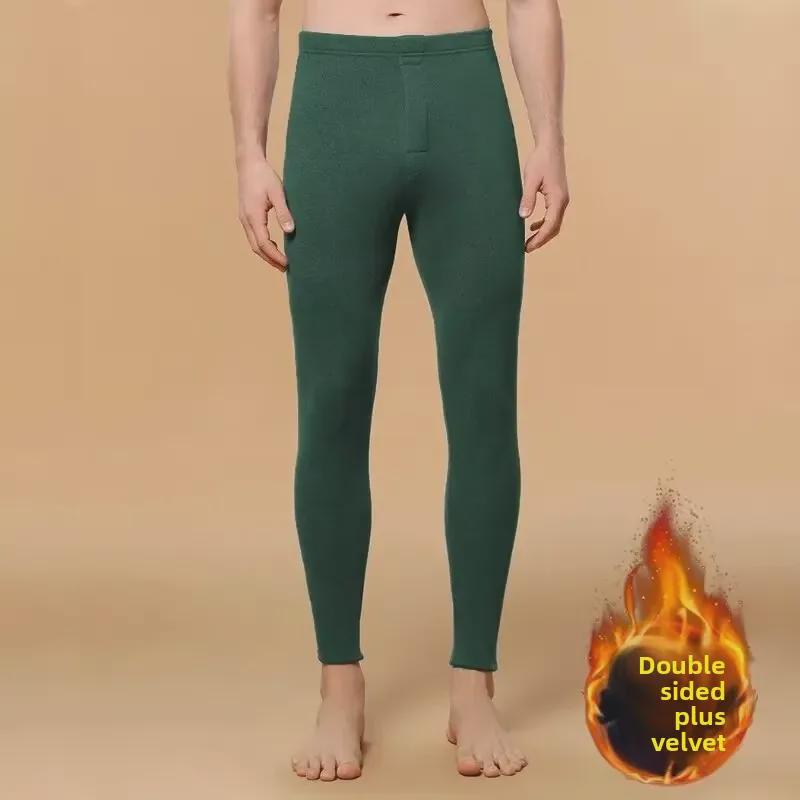 Men's Autumn/Winter Thick Thermal Bottoms - Versatile, Casual, Plus Velvet Cuffs